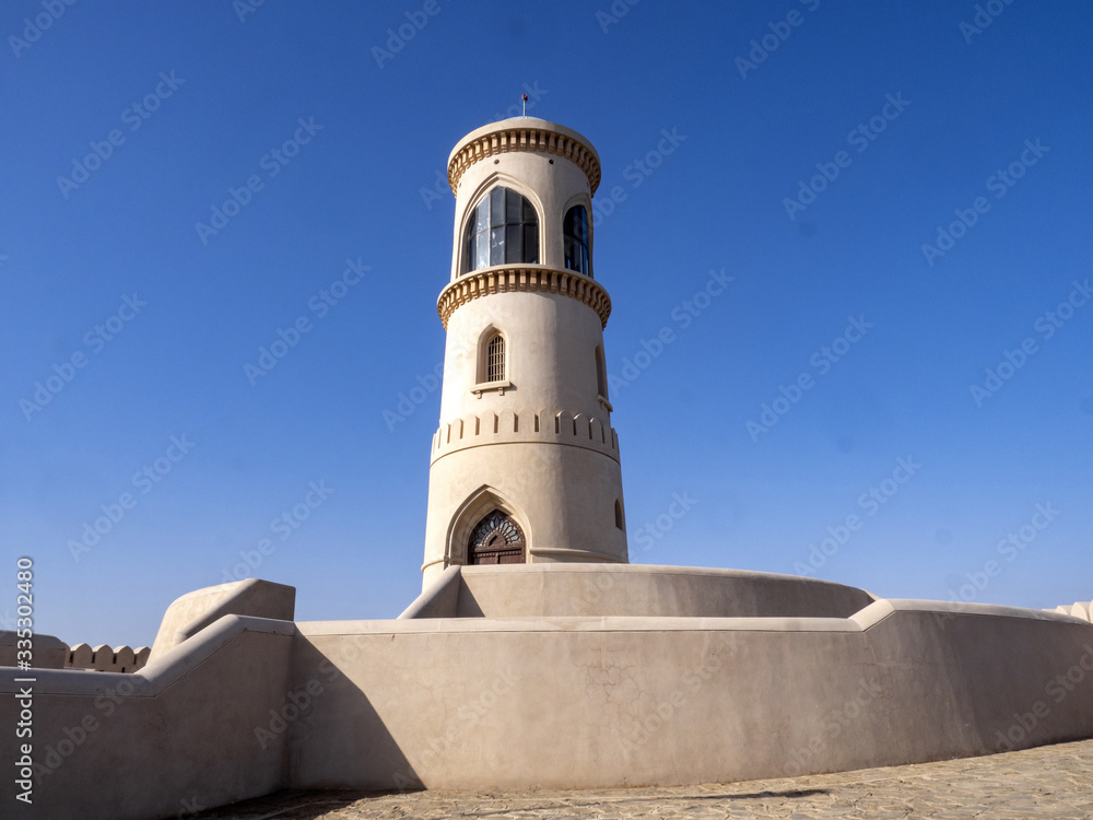 Beautiful Al Ayjah Lighthouse nan coast, Sur, Oman