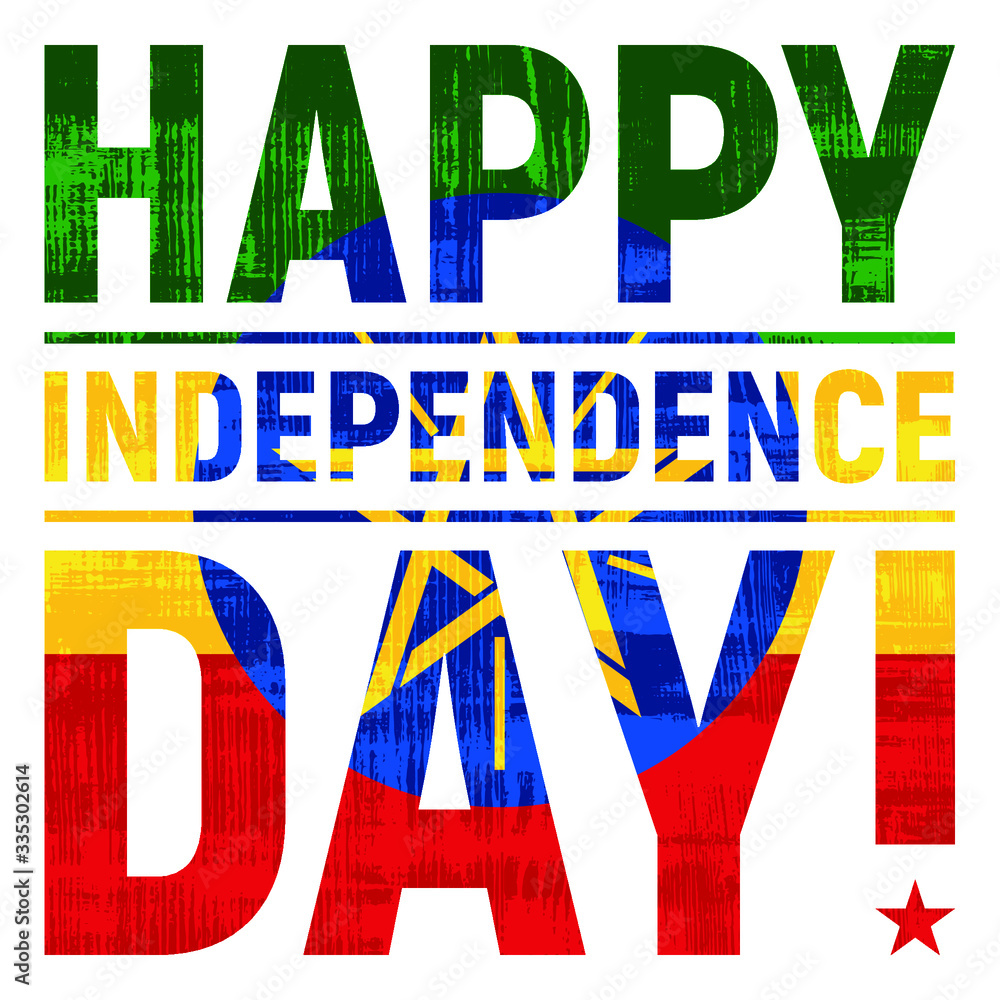 Fototapeta premium Banner or poster of Ethiopia independence day celebration. Vector illustration.
