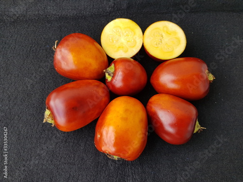 
Solanum sessiliflorum fruits or Cocona is a tropical shrub belonging to the Solanaceae family. Amazon, Brazil
 photo