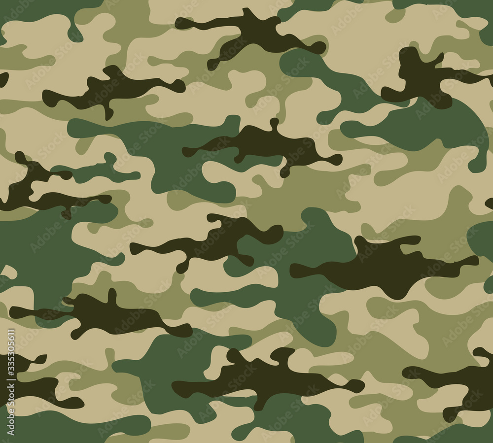 Fototapeta premium Camouflage seamless pattern.Print on fabric on paper.Vector