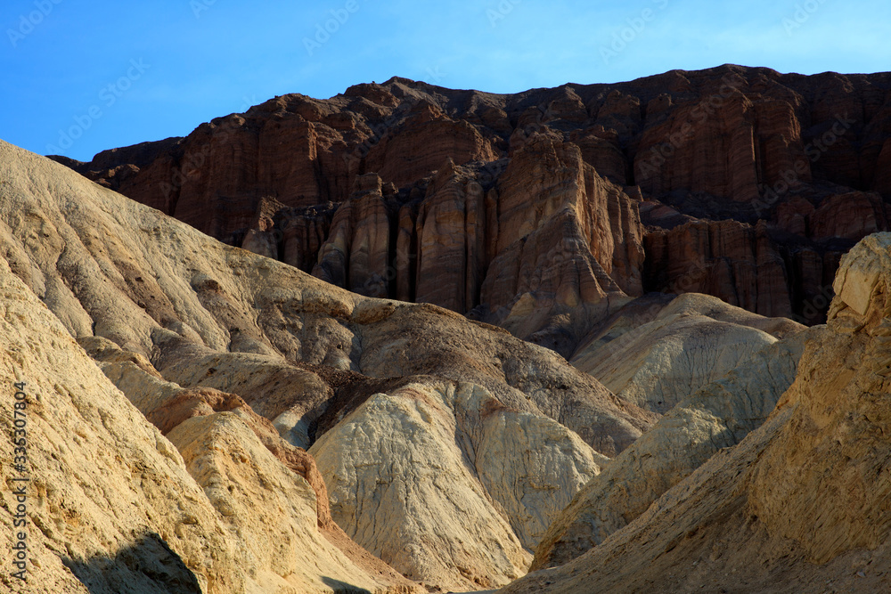 California / USA - August 22, 2015: The landscape at Golden Canyon in Death Valley National Park, California, USA