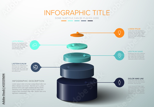 Vector Infographic layers template