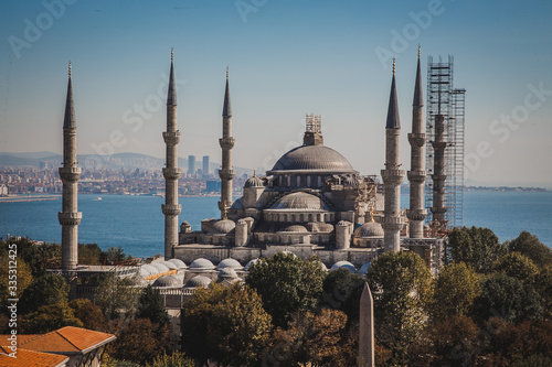 Canvas Print Turkey, the city of Istanbul, in the pictures one of the mosques of the city, outside