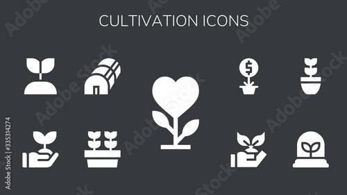 Modern Simple Set of cultivation Vector filled Icons