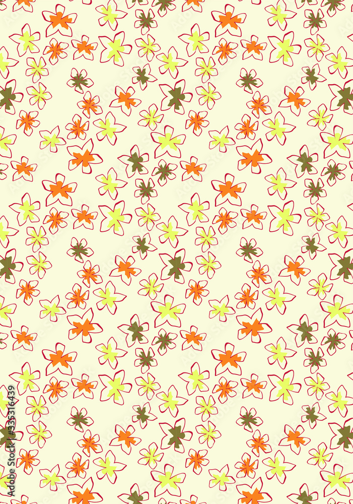 Cute pattern of small flowers. Cafe floral background Fashion template stylish for print. Floral decor and wallpaper.