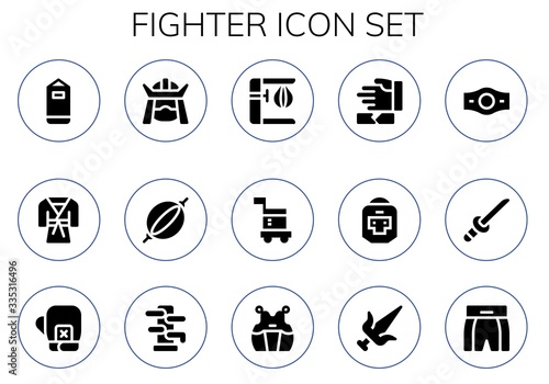 fighter icon set