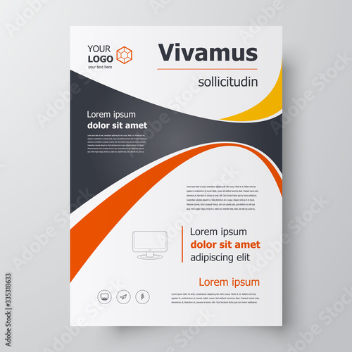 Flyer brochure design, business flyer size A4 template, creative leaflet
