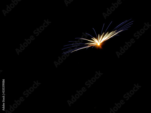 Blue and Gold Firework, Room for Text