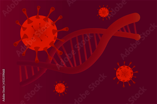 Symbol with gradient background for viruses such as new coronavirus, sars, mers.