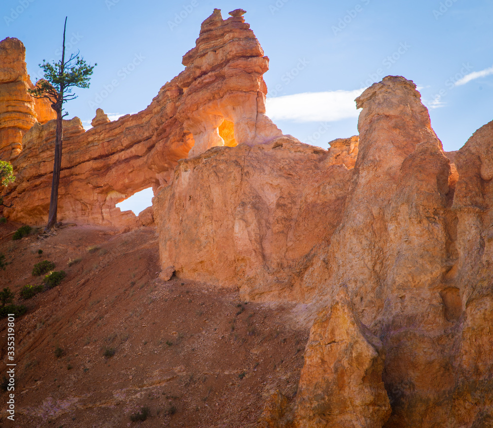Bryce canyon erosion hills in Utah