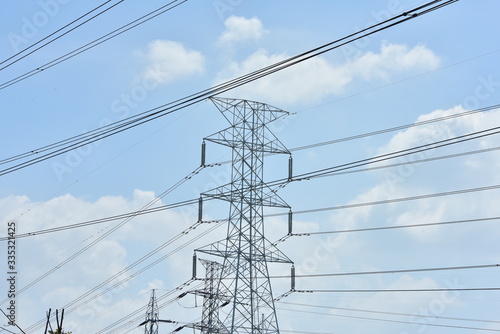 High voltage power lines, energy technology 