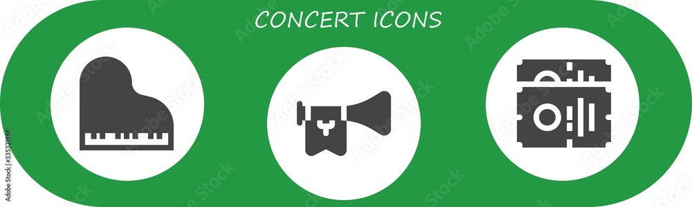 concert icon set