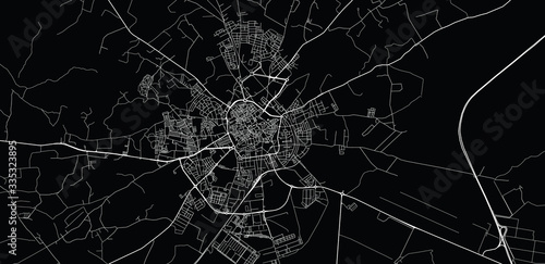 Urban vector city map of Evora, Portugal