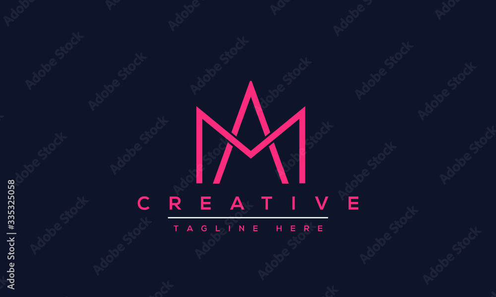 AM Letter Logo Design. Creative Modern A M Letters icon vector Illustration. AM Letter Logo Design. Creative Modern A M Letters icon vector Illustration.