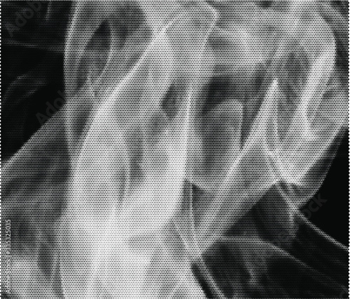 Abstract white smoke texture on black background