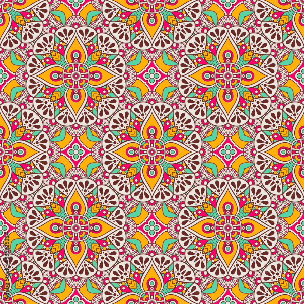 Fototapeta premium Seamless pattern. Vintage decorative elements