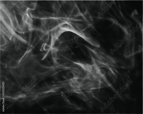 Abstract white smoke texture on black background