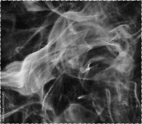 Abstract white smoke texture on black background