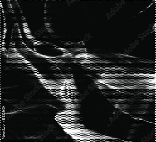 Abstract white smoke texture on black background