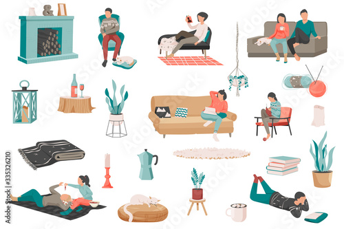 Hygge Lifestyle Icons Collection