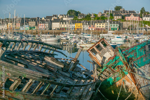 rotten fishing vessels on t...