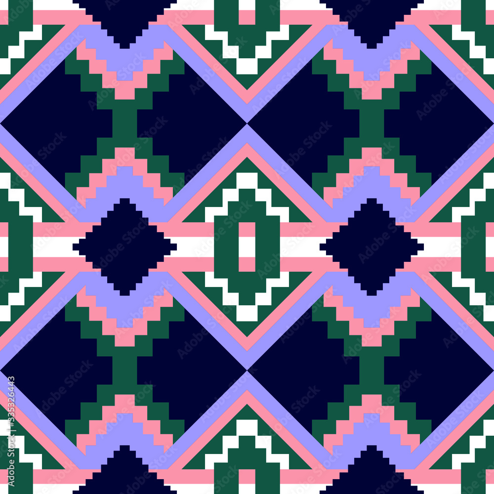 Fototapeta premium Seamless geometric pattern in ethnic style.