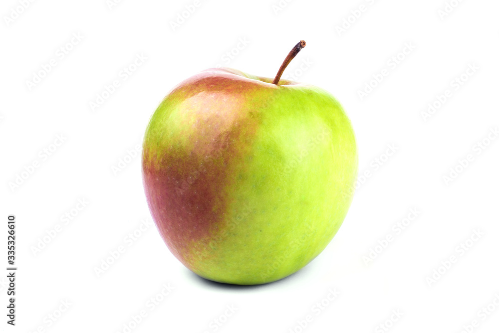Red green Apple on a white isolated background