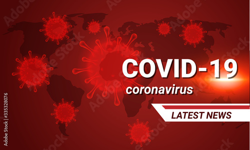 Coronavirus disease, COVID-19 Background, Wuhan Novel coronavirus 2019-nCoV. Concept of dangerous virus in China with medical cell.