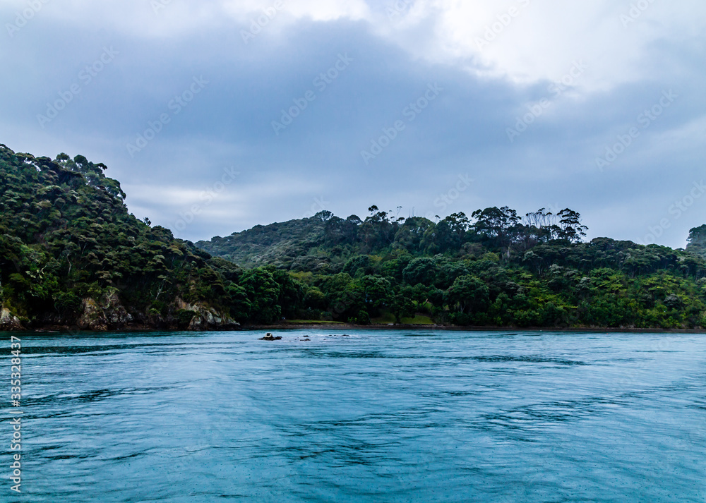 Views of the Islands from a charter boat. Bay of Islands, New Zeland