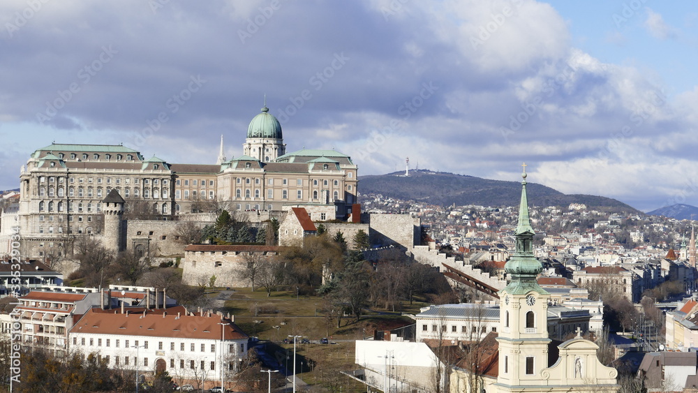 Cityscape of Budapest, Hungary with the Royal Castle
