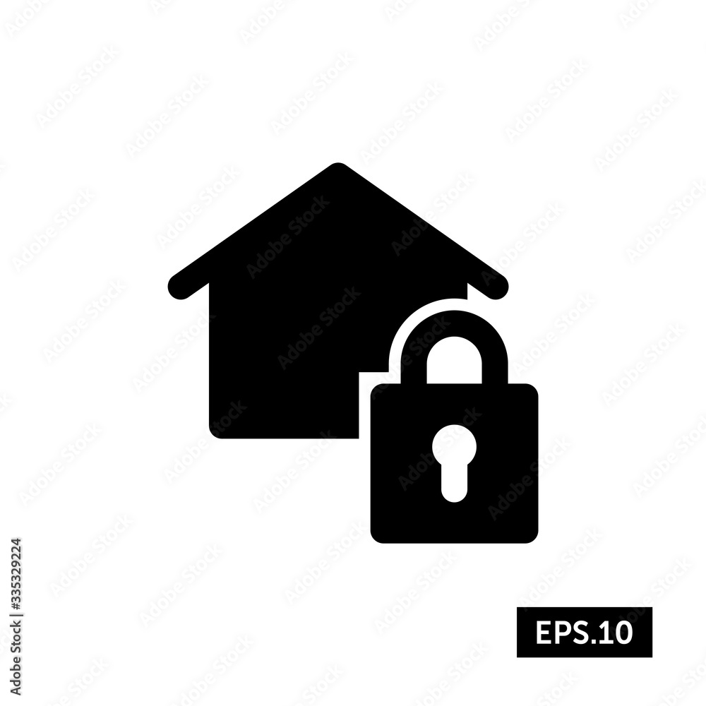 Coronavirus Lockdown Icon, Lockdown Sign/Symbol Silhouette Vector Coronavirus Lockdown Icon, Lockdown Sign/Symbol Silhouette Vector