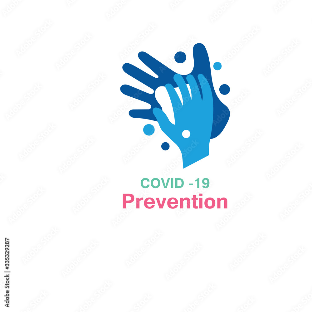 Washing your hands. prevention methods Covid-19, virus corona template vector Washing your hands. prevention methods Covid-19, virus corona template vector