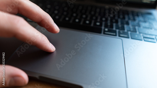 Fingers on mouse pad