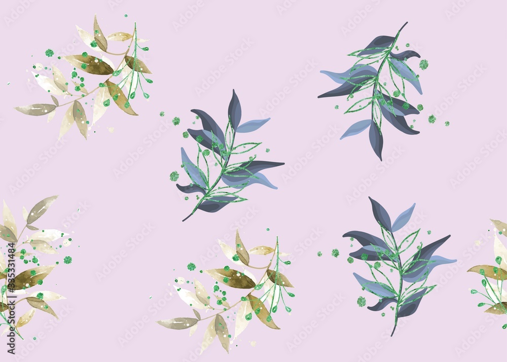 Seamless Pattern Floral Illustration