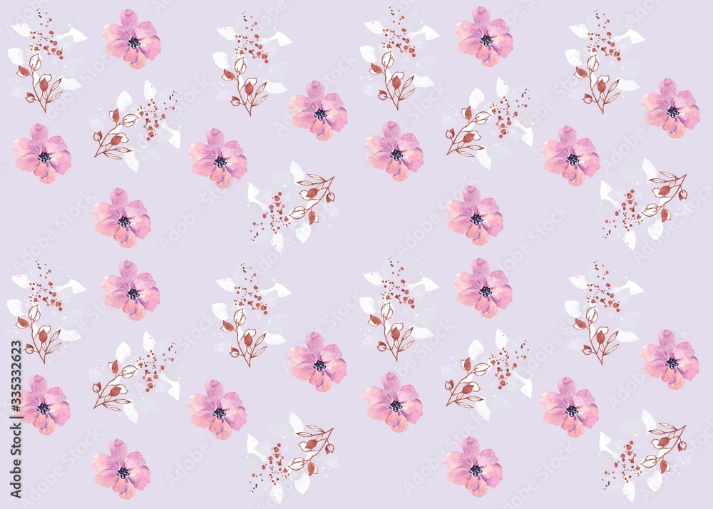 Seamless Pattern Floral Illustration Seamless Pattern Floral Illustration