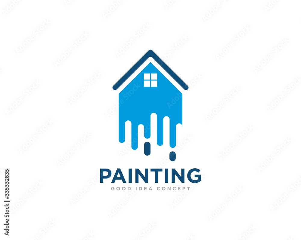 Home Paint Logo Design Vector Home Paint Logo Design Vector