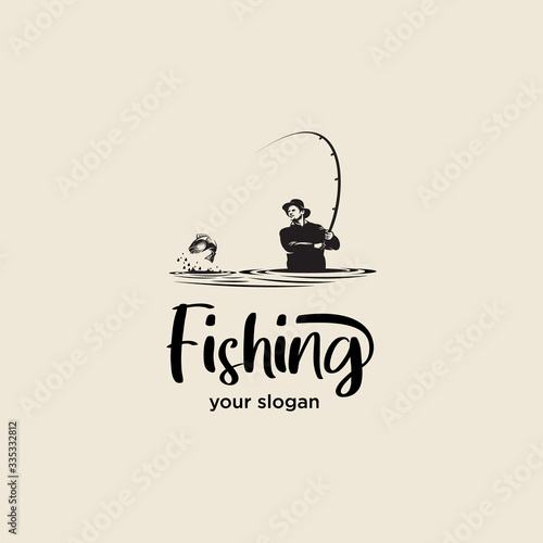 fishing silhouette logo