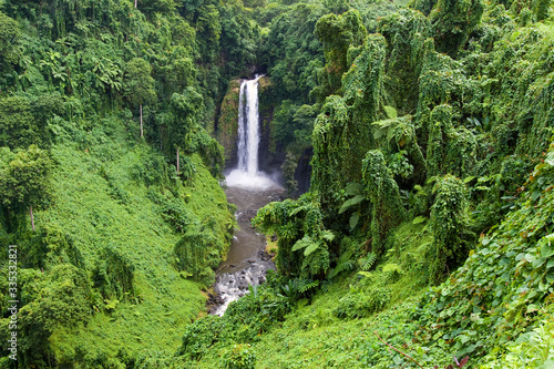 Pjula Waterfall in rainfore...