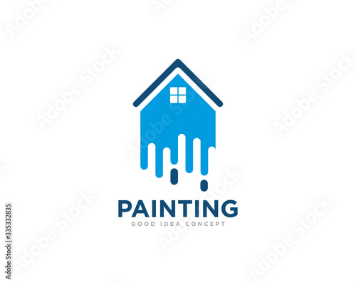Home Paint Logo Design Vector