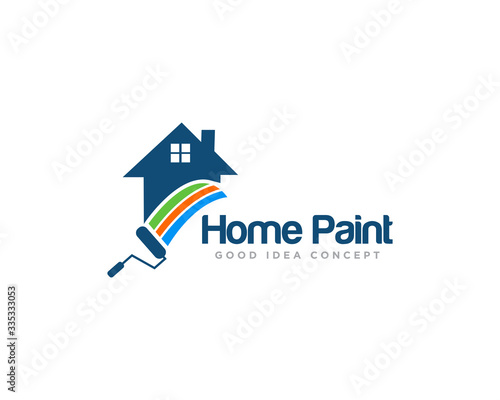 Home Paint Logo Design Vector