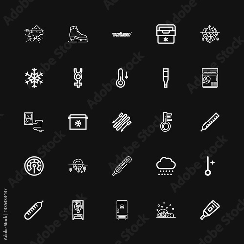 Editable 25 freeze icons for web and mobile