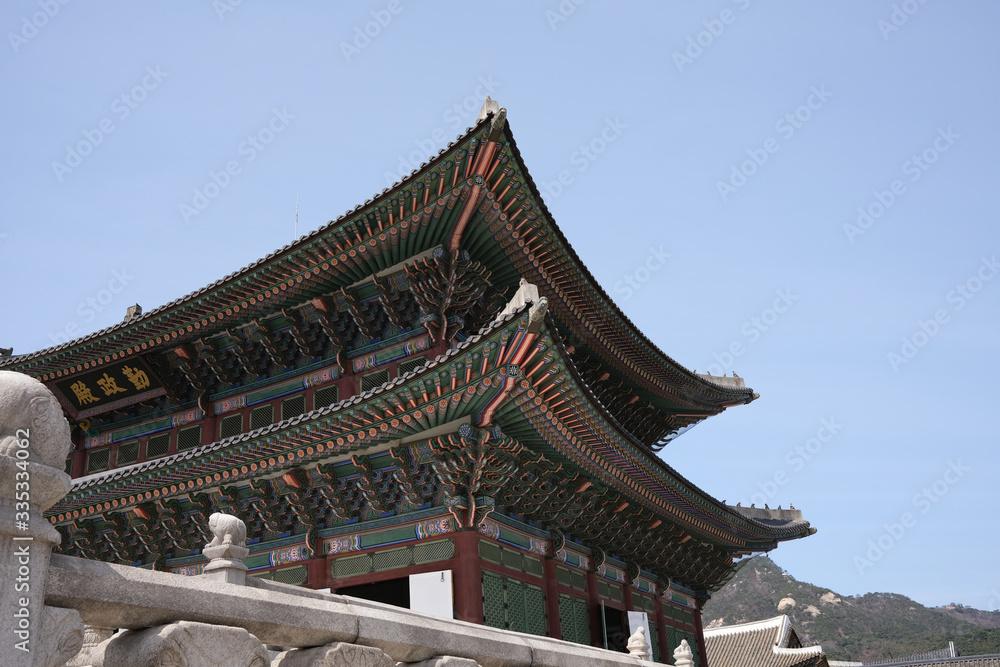 Naklejka premium The ordinary landscape of Seoul, South in the middle of Covid-19 Pandemic