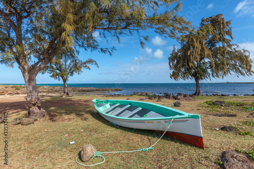Bild auf Leinwand Tropical Landscape on the remote island of Rodrigue in the Indian Ocean, part of