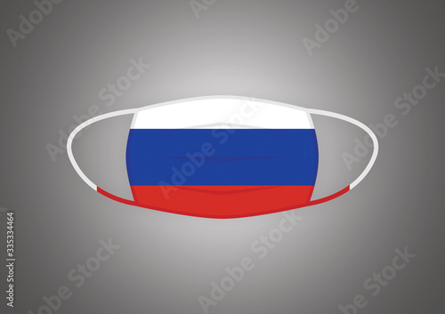 Surgical mask with Russia flag