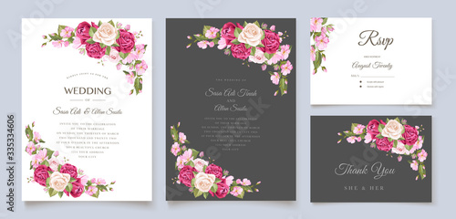 elegant floral wedding invitation designs