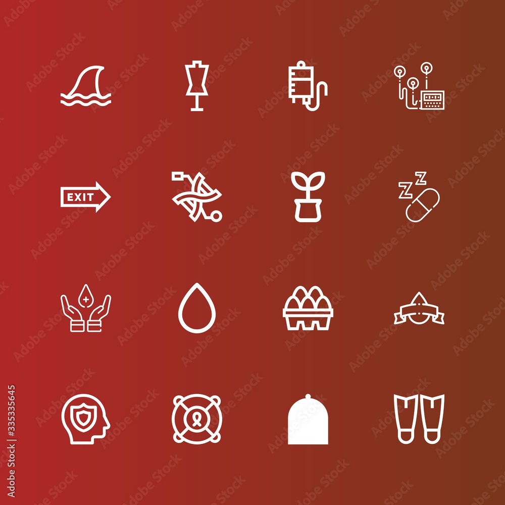 Editable 16 life icons for web and mobile Editable 16 life icons for web and mobile