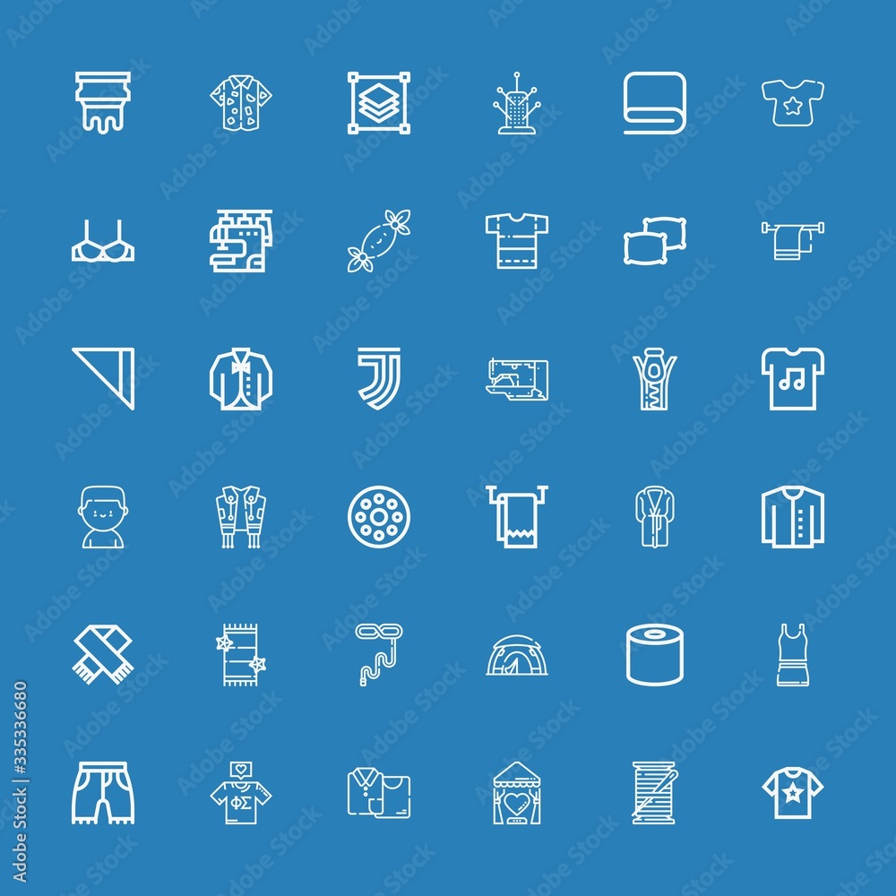 Editable 36 textile icons for web and mobile Editable 36 textile icons for web and mobile
