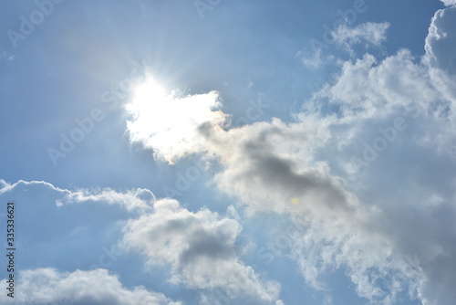 Beautiful blue sky and beautiful clouds. 