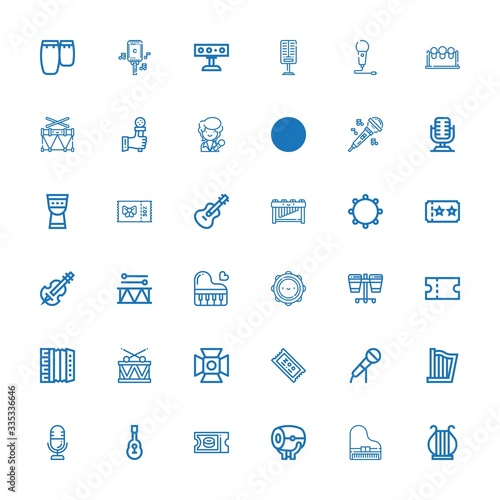 Editable 36 concert icons for web and mobile