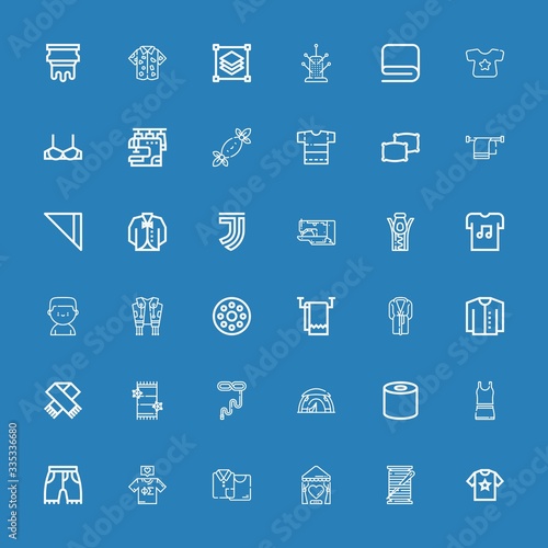 Editable 36 textile icons for web and mobile